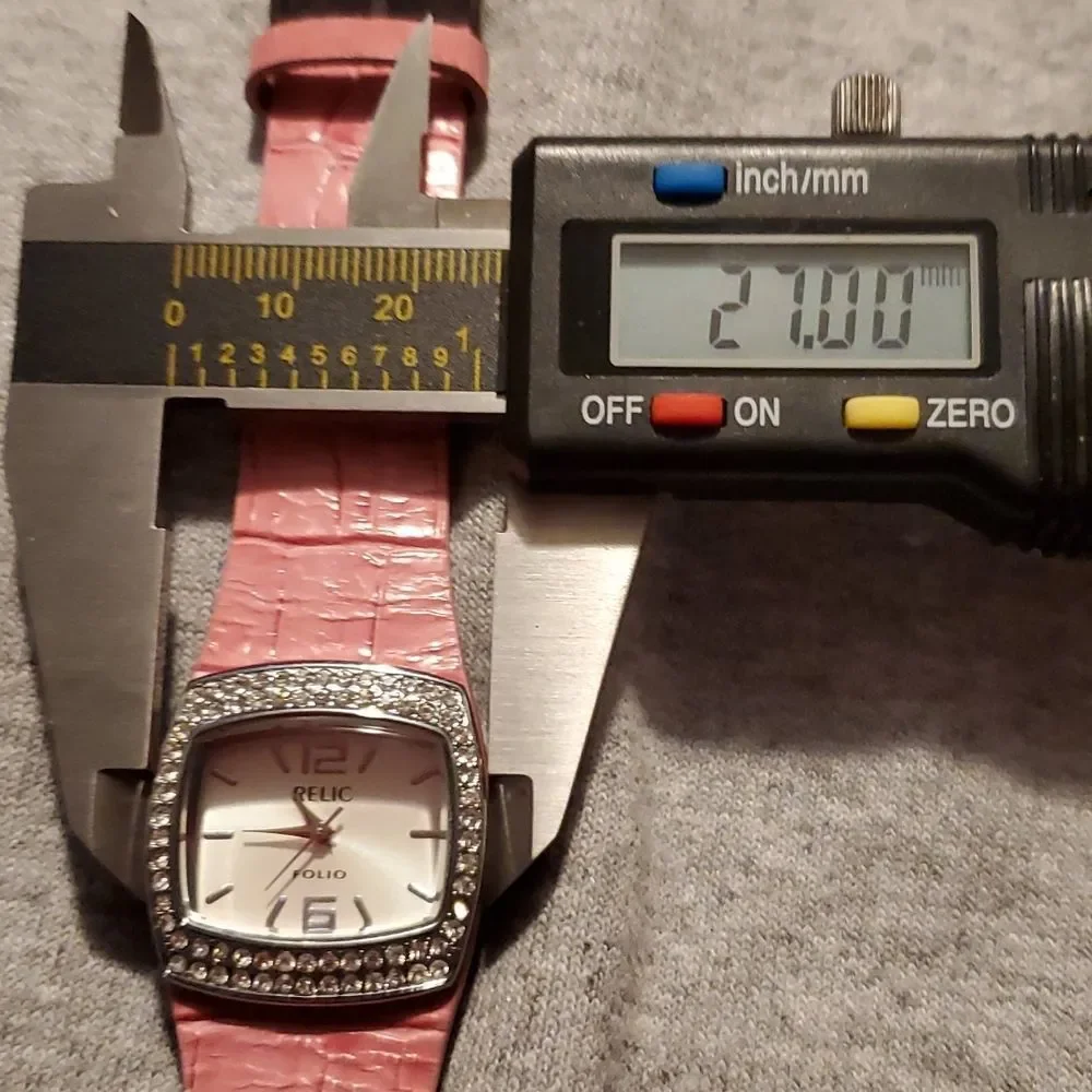 Two‎ Relic Watches ZR33563 ZR33095 Pink Leather Band Silver Bangle Style